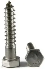 Top Pick 1/4" X 4-1/2" Hex Head Lag Screws 18/8 Stainless Steel (100 / Pkg.)
