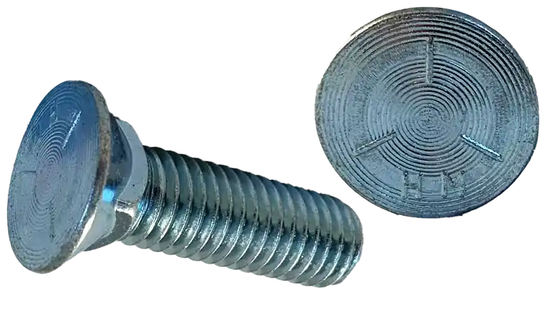 Final Sale 3/4-10 X 3-1/2" Plow Bolts Flat 3 Head Grade 5 Steel Zinc Plated (90 / Pkg.)