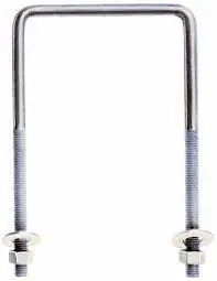 Flash Sale 3/8"-16 X 4" X 5" U Bolts Square Bend, With Two Nuts and Two Washers 18/8 Stainless Steel (20 / Pkg.)