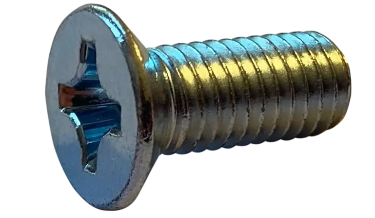 M2.5-0.45 X 5mm Machine Screws Flat Head Phillips Drive Steel Zinc Plated (1000/Pkg.) Premium