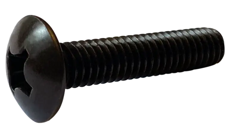 Affordable 8-32 X 5/16" Machine Screws Truss Head Phillips Drive Steel Black Zinc (10000/Pkg.)