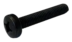 Final Sale M4 X 12mm Machine Screws Pan Head Phillips Drive 18/8 Stainless Steel Black Oxide (2000/Pkg.)
