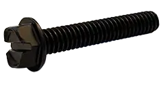 1/4"-20 X 1-3/4" Machine Screws Indented Hex Head Slotted Drive Steel Black Oxide (1500/Pkg.) Time-Limited