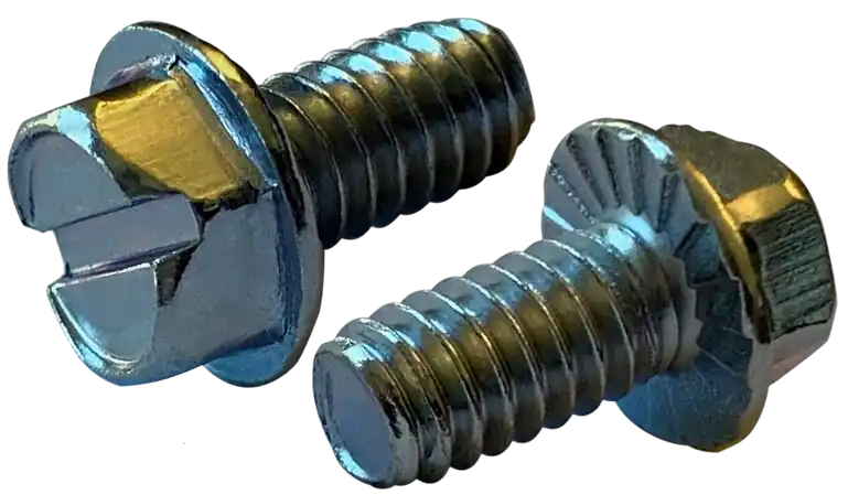 Super Sale 10-24 X 3/8" Machine Screws Indented Hex with Serrations Head Slotted Drive Steel Zinc Plated (8000/Pkg.)