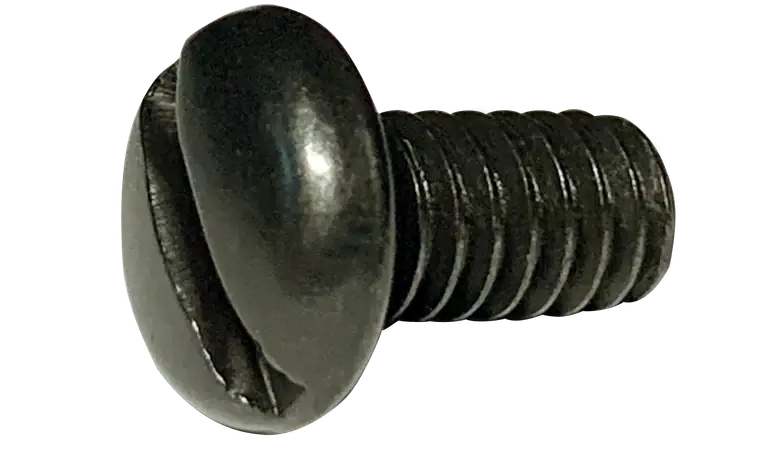 2-56 X 1/8" Machine Screws Pan Head Slotted Drive Steel Black Oxide (10000/Pkg.) Final Sale