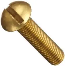 10-24 X 1-1/2" Machine Screws Round Head Slotted Drive Brass (100/Pkg.) Budget