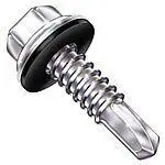 1/4"-14 X 4" Self-Drilling Screws Hex Washer Head Bonded Washer Point Type 3 Steel ProCorr Coated (10000/Pkg.) High Quality