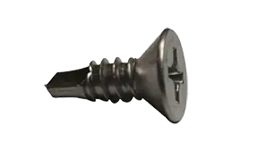 Markdown 10-16 X 2-1/2" Self-Drilling Screws Flat Head Phillips Drive Point Type 2 18/8 Stainless Steel (750/Pkg.)