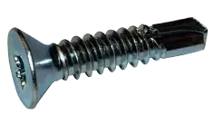 Top Rated 1/4" X 3/4" Self-Drilling Screws Flat Head Six Lobe Drive Point Type 3 Steel Zinc Plated (3000/Pkg.)