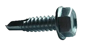 1-4/4 X 1-1/2" Self-Drilling Screws Indented Hex Washer Head Point Type 3 Steel Zinc Plated (1250/Pkg.) High Quality
