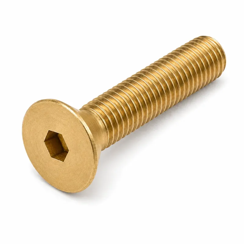 10-32 X 1" Socket Cap Screws Flat Head Hex Socket Drive Brass (75 / Pkg.) Mega Sale