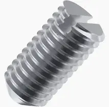 6-32 X 3/8" Cup Point Slotted Set Screws Case Hardened Steel Zinc Plated (100 / Pkg.) Holiday Sale