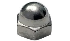 Affordable 1/4"-28 Acorn Nuts Brass Nickel Plated (50 / Pkg.)