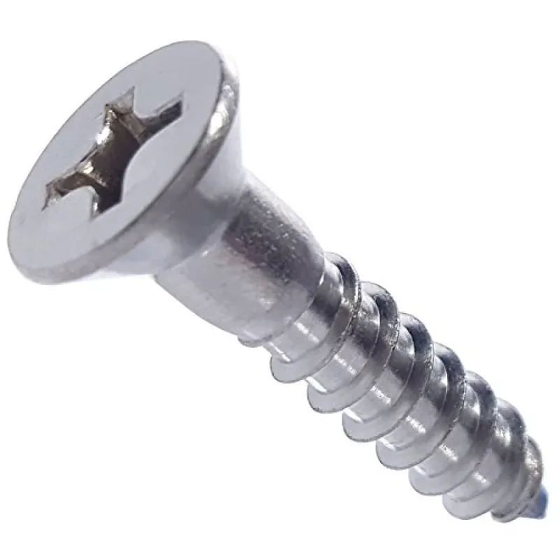 20 X 2-1/2" Wood Screws Phillips Drive Flat Head 18/8 Stainless Steel (100 / Pkg.) Factory Price