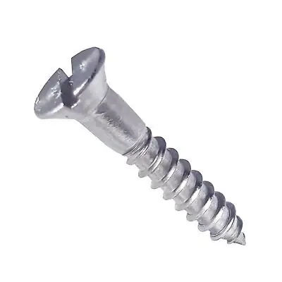 Express Delivery 6 X 1" Wood Screws Slotted Drive Flat Head 18/8 Stainless Steel (100 / Pkg.)
