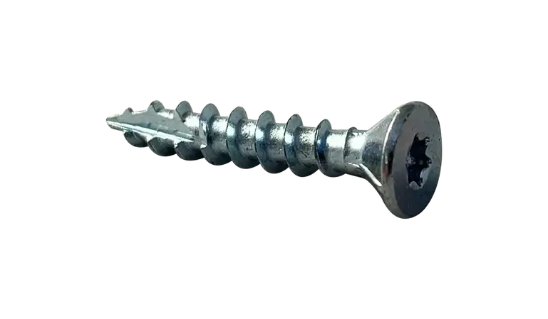 Authentic 8 X 1" Wood Screws Deep Thread Combination Square/Phillips Drive Flat Head No Nibs Fully Threaded Steel Zinc & Bake (10500 / Pkg.)