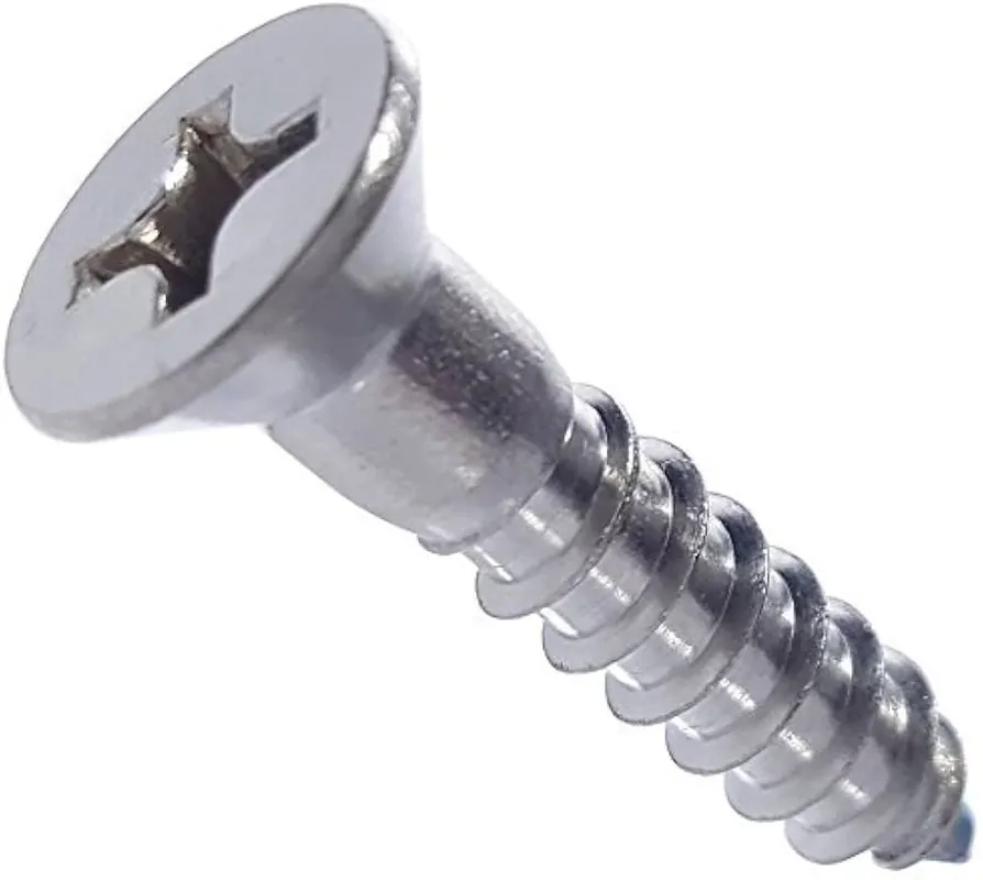 Buy Direct 8 X 3/4" Wood Screws Deep Thread Phillips Drive Flat Head Steel Black Phosphate (300 / Pkg.)
