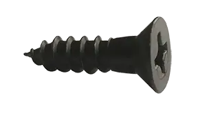 Hot Deal 8 X 1/2" Wood Screws Phillips Drive Flat Head Steel Black Oxide & Oil (7000 / Pkg.)