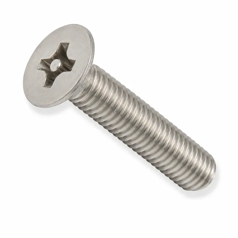 High Quality 10-24 X 1/2" Tamper Resistant Machine Screws Flat Head Pin-In Phillips Drive 18/8 Stainless Steel (100 / Pkg.)