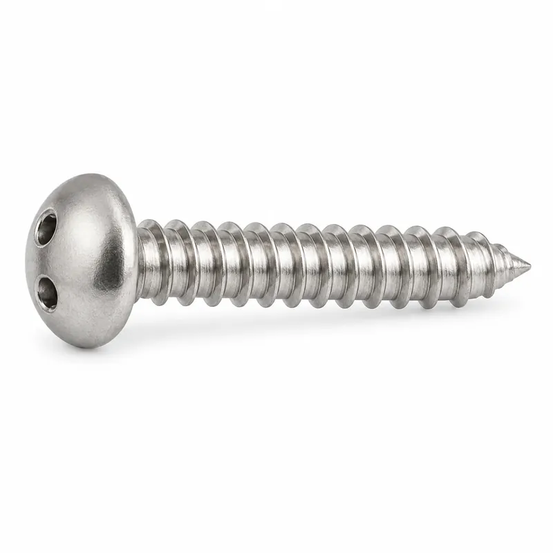 Fresh Stock 8 X 1-1/4" Tamper Resistant Sheet Metal Screws Truss Head Spanner Drive 18/8 Stainless Steel (100 / Pkg.)