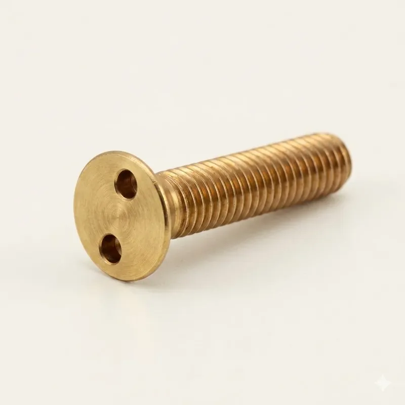 Factory Price 8-32 X 1" Tamper Resistant Machine Screws Flat Head Spanner Drive Brass (100 / Pkg.)