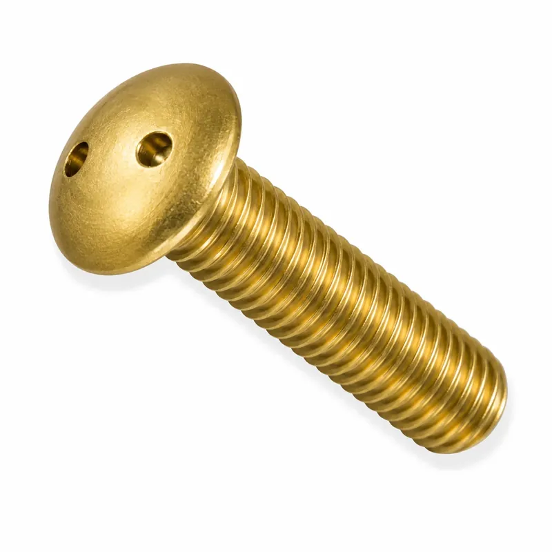 10-24 X 1-1/2" Tamper Resistant Machine Screws Oval Head Spanner Drive Brass (100 / Pkg.) Discount