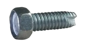 10-32 X 3/4" Type 23 Thread Cutting Screws Indented Hex Head Unslotted Drive Steel Zinc & Bake (6000 / Pkg.) Crafted