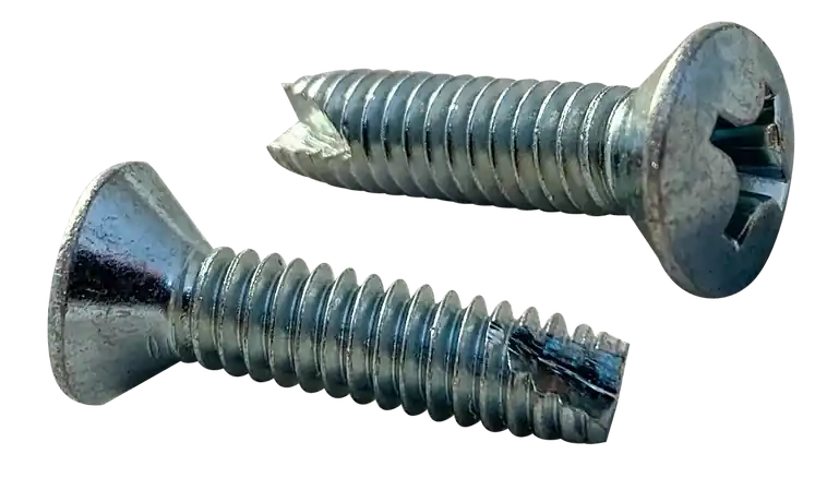 Fast Shipping 10-24 X 1" Type 23 Thread Cutting Screws Oval Head Phillips Drive Steel Zinc & Bake (5000 / Pkg.)