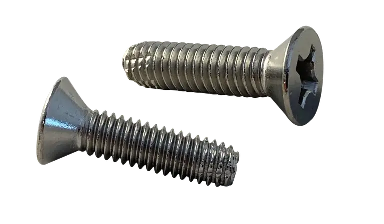 Limited Time 3/8-16 X 2" Type F Thread Cutting Screws Flat Head Phillips Drive Steel Zinc & Bake (400 / Pkg.)