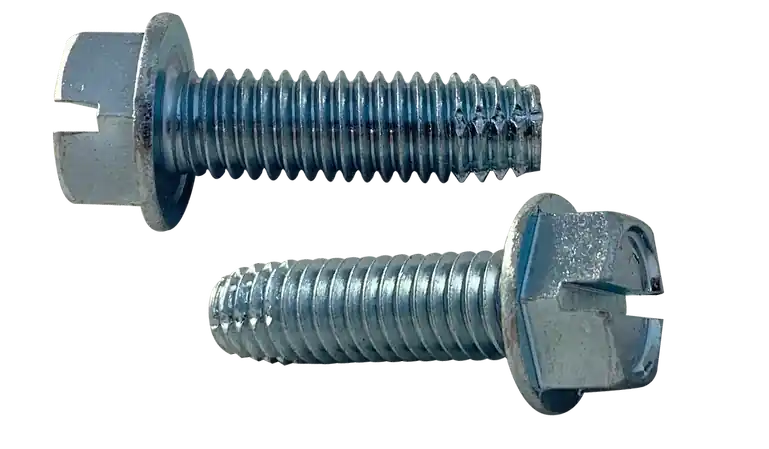 Certified 1/4-20 X 1-1/4" Type F Thread Cutting Screws Indented Hex Washer Head Slotted Drive 18/8 Stainless Steel (1000 / Pkg.)