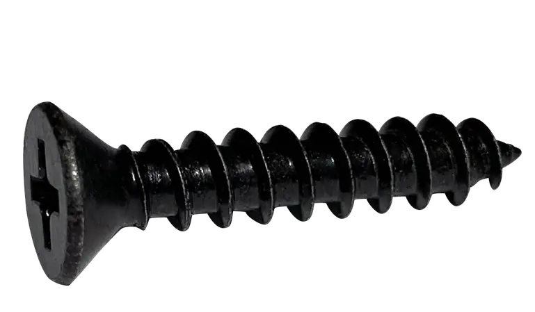 8 X 3/4" Type AB Self Tapping Sheet Metal Screws Flat Head Phillips Drive Steel Black Zinc & Bake (10000/Pkg.) Markdown