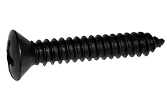 Secure Checkout 10 X 1-1/4" Type AB Self Tapping Sheet Metal Screws Oval Head Phillips Drive Steel Black Oxide (4000/Pkg.)