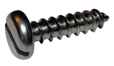 Super Sale 14 X 3/8" Type AB Self Tapping Sheet Metal Screws Pan Head Slotted Drive 18/8 Stainless Steel (1000/Pkg.)