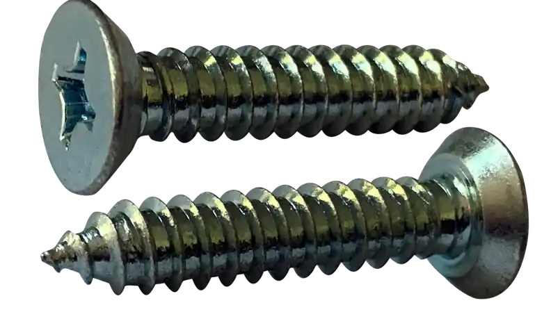 Deal 7 X 1/2" Type AB Self Tapping Sheet Metal Screws Flat Undercut Head Phillips Drive Steel Zinc & Bake (10000/Pkg.)
