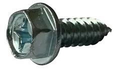 8 X 1-1/4" Type A Self Tapping Sheet Metal Screws Indented Hex Washer Head Phillips Drive Steel Zinc & Bake (4000/Pkg.) Reduced Price