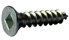 6 X 3/8" Type AB Self Tapping Sheet Metal Screws Flat Head Square Drive Steel Zinc & Bake (10000/Pkg.) One Day Deal