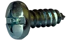 Authentic 10 X 1-1/2" Type A Self Tapping Sheet Metal Screws Pan Head Combination Drive Steel Zinc & Bake (3000/Pkg.)