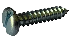 12 X 1" Type A Self Tapping Sheet Metal Screws Pan Head Slotted Drive Steel Zinc & Bake (4000/Pkg.) Authentic