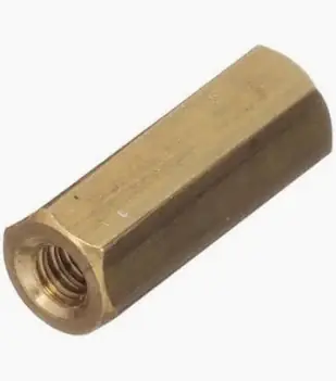 Crafted 1/4" AF X 6-32 X 3/8" Hex Female-Female Standoffs Gold Iridite Aluminum (250 / Pkg.)