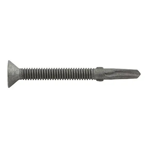 Get Yours 12-24 X 2-1/4" DeWalt Self-Drilling Screws Flat Head Phillips Drive Point Type 4 Carbon Steel DFSEDT267 (2000/Pkg.)