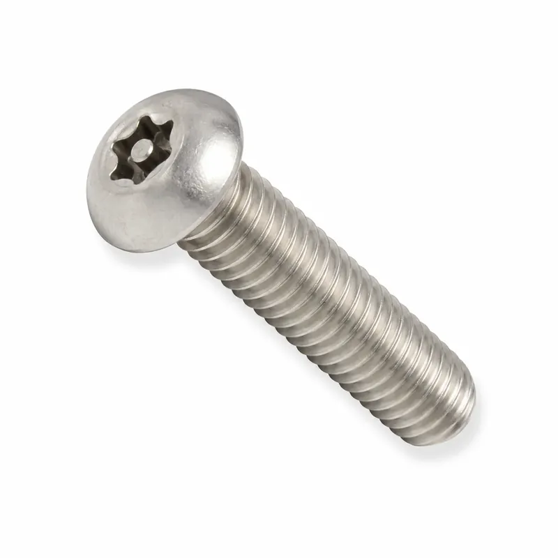 1/4-20 X 1/2" Tamper Resistant Machine Screws Button Head Pin-In Six Lobe Drive Alloy Steel Trivalent Zinc Plated (100 / Pkg.) Flash Sale