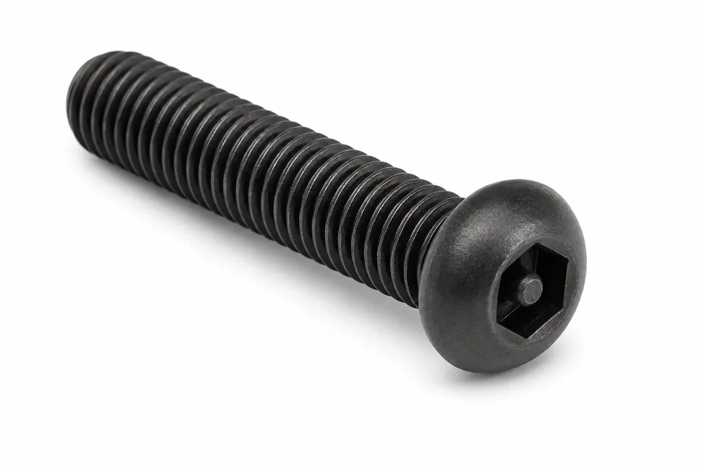 1/4-20 X 1/2" Tamper Resistant Machine Screws Button Head Pin-In Hex Socket Drive Alloy Steel Black Oxide (100 / Pkg.) Super Sale