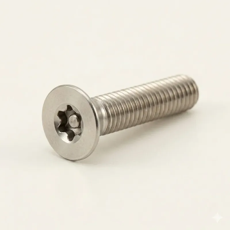 10-32 X 1/2" Tamper Resistant Machine Screws Flat Undercut Head Pin-In Six Lobe Drive 18/8 Stainless Steel (100 / Pkg.) Special Discount