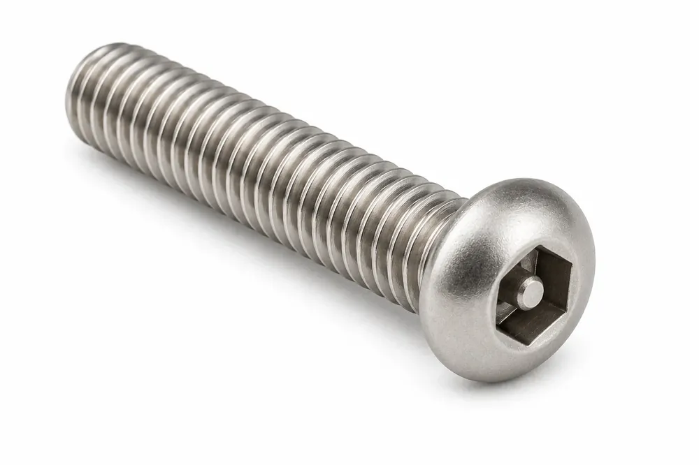 3/8-16 X 1-3/4" Tamper Resistant Machine Screws Button Head Pin-In Hex Socket Drive 18/8 Stainless Steel (100 / Pkg.) Hassle-Free Returns