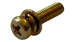 Today Only M4 x 16mm SEMS Machine Screws Phillips Pan Head Split Lock & Flat Washer JIS B1188 Steel Zinc Yellow (2000 / Pkg.)