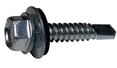 10-16 X 2-1/2" Self-Drilling Screws Indented Hex Washer Head Bonded EPDM Washer Steel 1000 Hr Salt Spray (1250/Pkg.) Special Offer