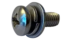 10-24 x 3/8" SEMS Machine Screws Phillips Pan Head Split Lock & Narrow Flat Washer 18/8 Stainless Steel (3500 / Pkg.) Next Day Delivery