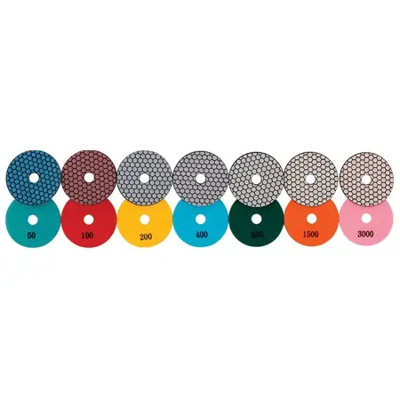 Diamond Vantage S-7DPPH200 7" Dry Polishing Pad, Hex Design 200 Grit HEXAGON DRY PADS Secure Checkout