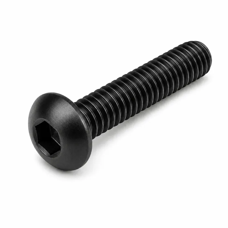 Fast Shipping M5-0.8 X 65mm Socket Cap Screws Button Head Hex Socket Drive Fully Threaded Class 12.9 Alloy Steel Thermal Black Oxide (200 / Pkg.)