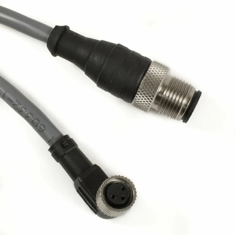 OBSOLETE - Alpha Connect EcoFlex PUR Cordset - M12 Male Straight to M8 Female 90° - 22AWG 3 Poles - DR03GW100 - Slate - 20M (65.6ft) Holiday Sale